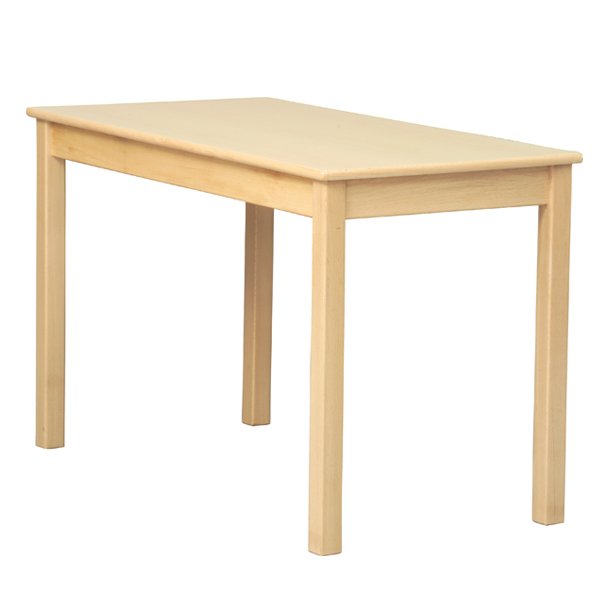 Mesa dupla de madeira com tampo rectangular.
