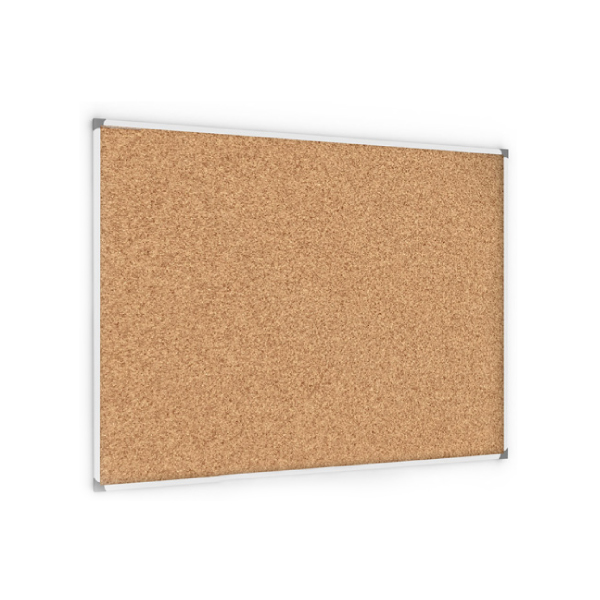 Quadro de corti&ccedil;a rectangular com moldura met&aacute;lica, fixado &agrave; parede.