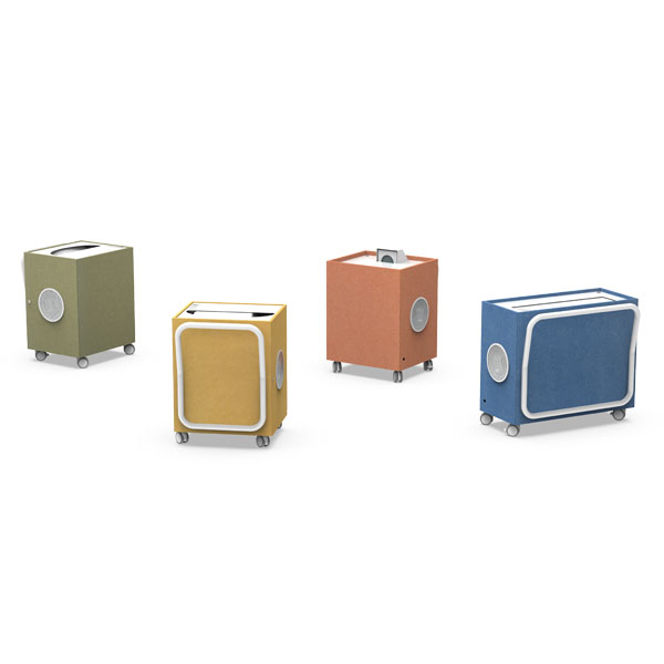 Netboard Portable 360 em verde, amarelo, laranja e azul, em diferentes configurações.