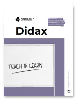 Capa do catálogo Quadros de Escrita Didax.